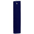 Towelsoft Premium 16 inch x 26 inch Velour Golf Towel with Tri-fold Hook & Grommet Placement-Navy Golf-GV1201TR-NVY